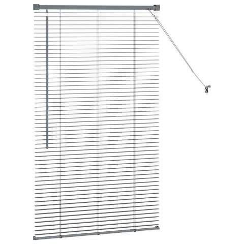 ŻALUZJA OKIENNA Z ZASŁONAMI CIEMNO SZARY ALUMINIUM