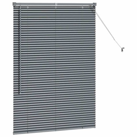 ŻALUZJA OKIENNA Z ZASŁONAMI CIEMNO SZARY ALUMINIUM