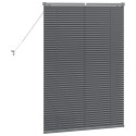 ŻALUZJA OKIENNA Z ZASŁONAMI CIEMNO SZARY ALUMINIUM