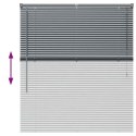 ŻALUZJA OKIENNA Z ZASŁONAMI CIEMNO SZARY ALUMINIUM