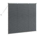 ŻALUZJA OKIENNA Z ZASŁONAMI CIEMNO SZARY ALUMINIUM