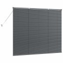 ŻALUZJA OKIENNA Z ZASŁONAMI CIEMNO SZARY ALUMINIUM