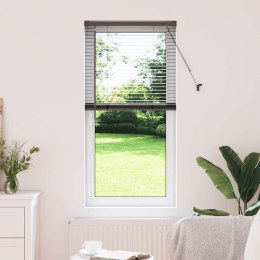 VidaXL Żaluzja okienna z zasłonami Czarny Aluminium