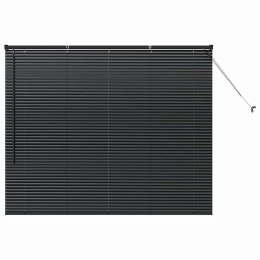 ŻALUZJA OKIENNA Z ZASŁONAMI CZARNY ALUMINIUM