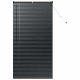 VidaXL Żaluzja okienna z zasłonami Czarny Aluminium