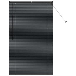 VidaXL Żaluzja okienna z zasłonami Czarny Aluminium