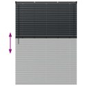VidaXL Żaluzja okienna z zasłonami Czarny Aluminium