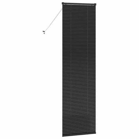 ŻALUZJA OKIENNA Z ZASŁONAMI CZARNY ALUMINIUM