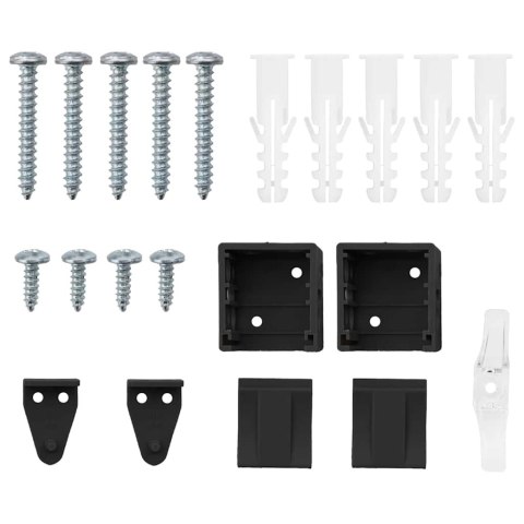 VidaXL Żaluzja okienna z zasłonami Czarny Aluminium