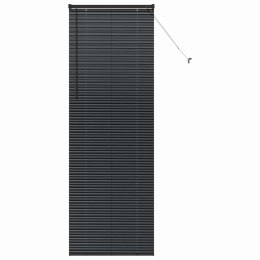 VidaXL Żaluzja okienna z zasłonami Czarny Aluminium