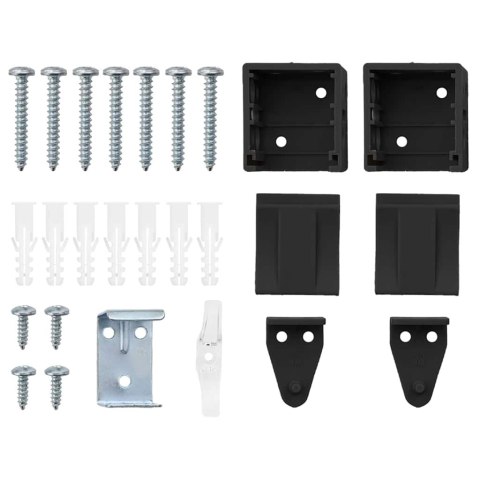 VidaXL Żaluzja okienna z zasłonami Czarny Aluminium