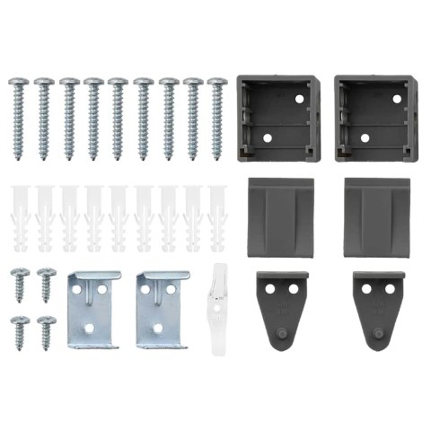 ŻALUZJA OKIENNA Z ZASŁONAMI CIEMNO SZARY ALUMINIUM