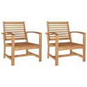 KRZESŁA OGRODOWE 2 SZT NATURALNY 60X65X76.5CM
