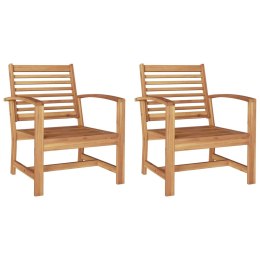 KRZESŁA OGRODOWE 2 SZT NATURALNY 60X65X76.5CM