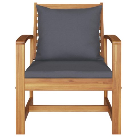 KRZESŁA OGRODOWE 2 SZT NATURALNY 60X65X76.5CM