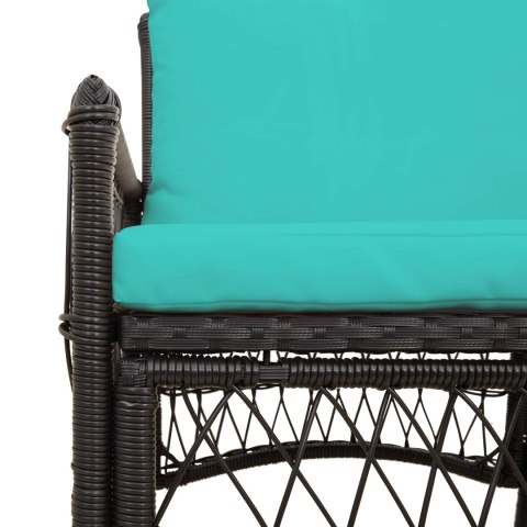 VidaXL Krzesło Ogrodowe Czarny 60 x 70 x 78cm polirattan