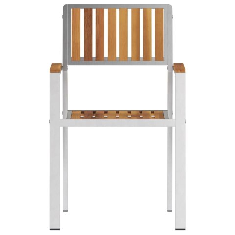 VidaXL KrzesłoOgrodowe 2 pcs Brązowy 56x54,5x87cm DrewnoAkacjowe