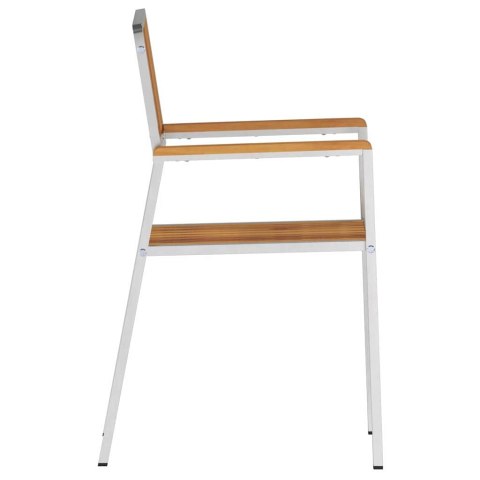 VidaXL KrzesłoOgrodowe 2 pcs Brązowy 56x54,5x87cm DrewnoAkacjowe