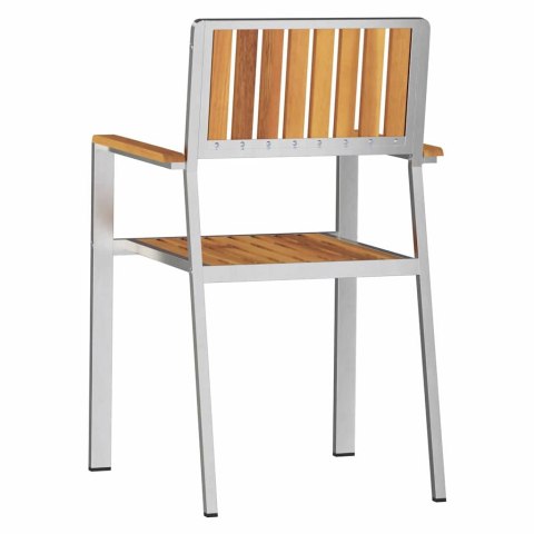 VidaXL KrzesłoOgrodowe 4 pcs Brązowy 56x54,5x87cm DrewnoAkacjowe