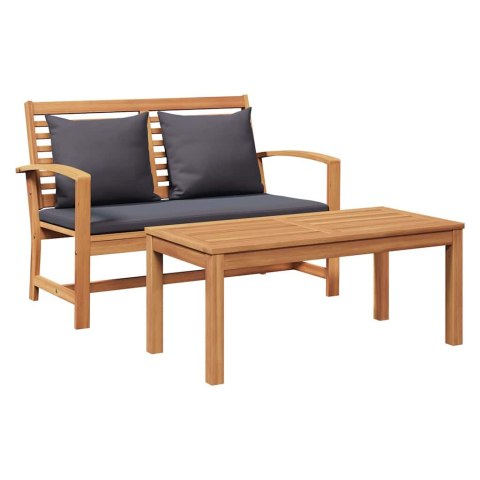 ŁAWKA OGRODOWA NATURALNY 110X64X76.5CM LITE DREWNO TEKOWE