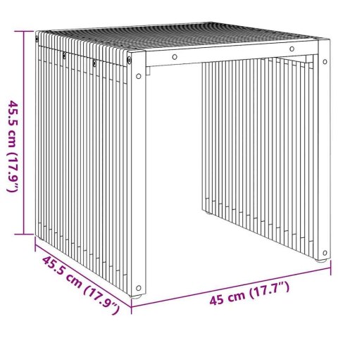 STÓŁ OGRODOWY BRĄZOWY 45X42.5X45CM LITE DREWNO TEKOWE