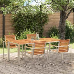 STÓŁ OGRODOWY BRĄZOWY LITE DREWNO AKACJI 180 X 90 X 75 CM