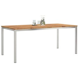 STÓŁ OGRODOWY BRĄZOWY LITE DREWNO AKACJI 180 X 90 X 75 CM