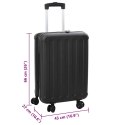 VidaXL Walizka Z blokadą Czarny 43 x 27 x 66 cm Plastik ABS