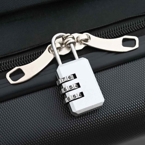 WALIZKA Z BLOKADĄ CZARNY 50X30X76CM PLASTIK ABS