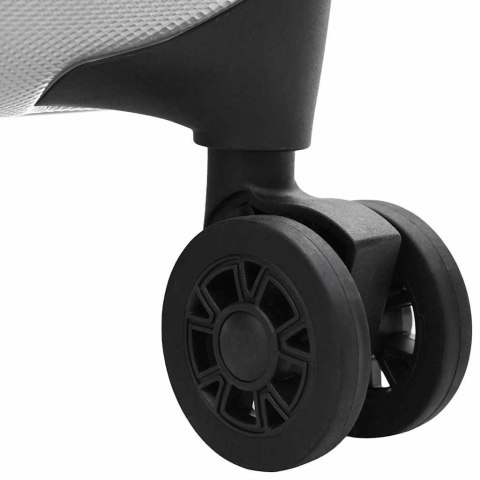 VidaXL Walizka Z blokadą Srebrny 43 x 27 x 66 cm Plastik ABS