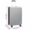 VidaXL Walizka Z blokadą Srebrny 50 x 30 x 76 cm Plastik ABS