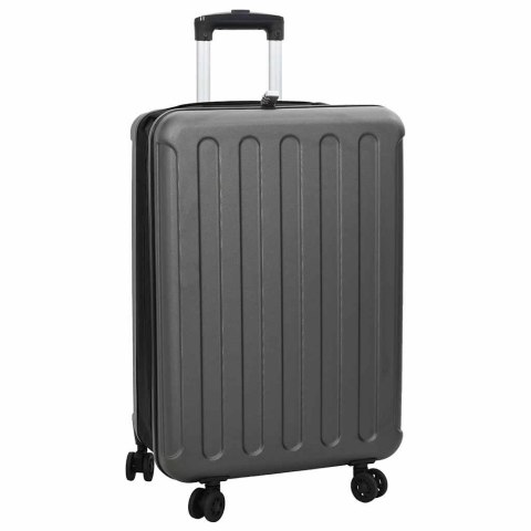 WALIZKA Z BLOKADĄ CIEMNO SZARY 43X27X66CM PLASTIK ABS