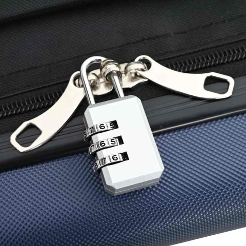 VidaXL Walizka Z blokadą granatowy 34 x 23 x 55.5 cm Plastik ABS