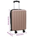 VidaXL Walizka Z blokadą różowe złoto 34 x 23 x 55.5 cm Plastik ABS