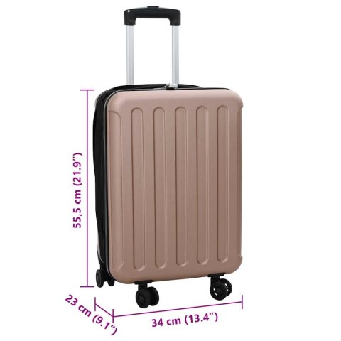 VidaXL Walizka Z blokadą różowe złoto 34 x 23 x 55.5 cm Plastik ABS