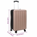 VidaXL Walizka Z blokadą różowe złoto 43 x 27 x 66 cm Plastik ABS