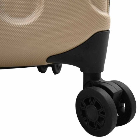 WALIZKA Z BLOKADĄ SZAMPAŃSKI 43X27X66CM PLASTIK ABS