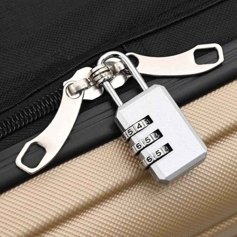 VidaXL Walizka Z blokadą szampański 50 x 30 x 76 cm Plastik ABS