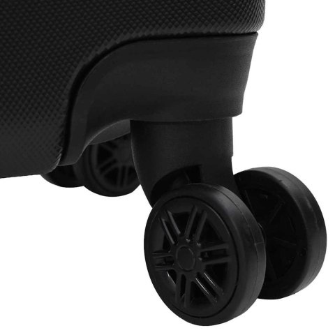 VidaXL Zestaw Walizek 3 pcs Czarny 50 x 31 x 78 cm Plastik ABS i stal