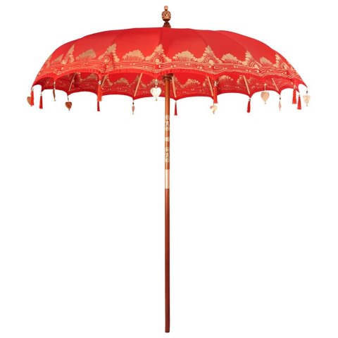 VidaXL Baliński Parasol Czerwony 215 x 215 x 260 cm