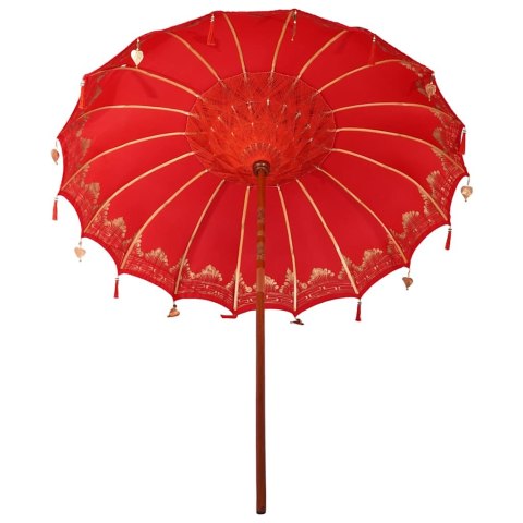 VidaXL Baliński Parasol Czerwony 215 x 215 x 260 cm