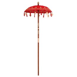 VidaXL Baliński Parasol Czerwony 95 x 95 x 260 cm