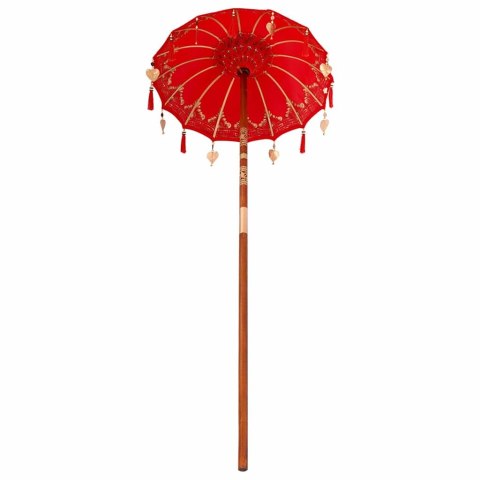 VidaXL Baliński Parasol Czerwony 95 x 95 x 260 cm