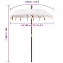 VidaXL Baliński Parasol Kremowy 185 x 185 x 260 cm