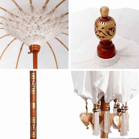 VidaXL Baliński Parasol Kremowy 215 x 215 x 260 cm