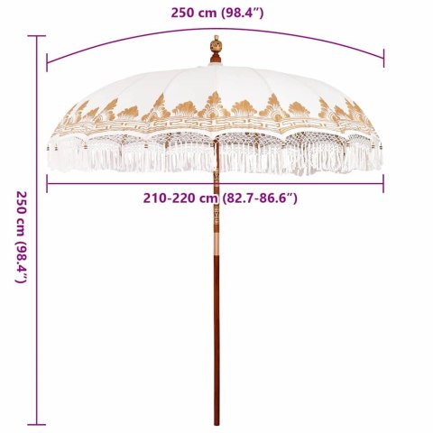 VidaXL Baliński Parasol Kremowy 215 x 215 x 260 cm