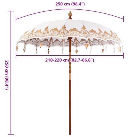 VidaXL Baliński Parasol Kremowy 215 x 215 x 260 cm