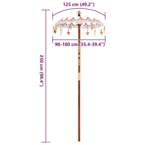 VidaXL Baliński Parasol Kremowy 95 x 95 x 260 cm