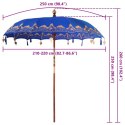 VidaXL Baliński Parasol Niebieski 215 x 215 x 260 cm