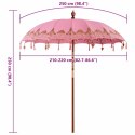 VidaXL Baliński Parasol Różowy 215 x 215 x 260 cm